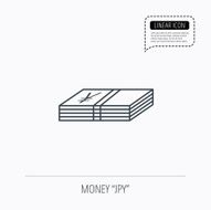 Cash icon Yen money sign N2