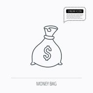 Sack with dollars icon Money bag sign N2