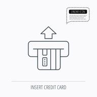 Insert credit card icon Shopping sign N2