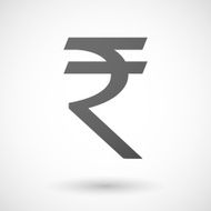 Grey rupee icon