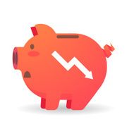 Piggy bank with a graph