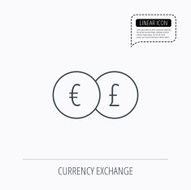Currency exchange icon Banking transfer sign N2