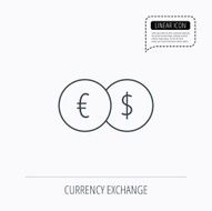 Currency exchange icon Banking transfer sign N3