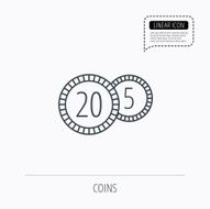 Coins icon Cash money sign N3