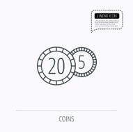 Coins icon Cash money sign N4