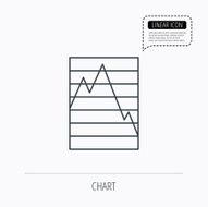 Chart icon Graph diagram sign