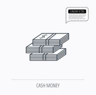 Cash icon Dollar money sign N5