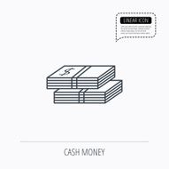 Cash icon Dollar money sign N6