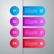 Vector illustration infographics four options N9