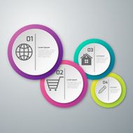 Vector illustration infographics four circles N7