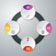 Vector illustration infographics four circles N8