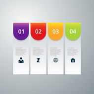 Vector illustration infographics four options N13