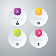 Vector illustration infographics four circles N11