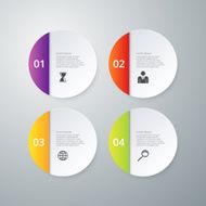 Vector illustration infographics four circles N12