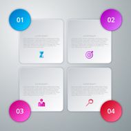 Vector illustration infographics four options N14