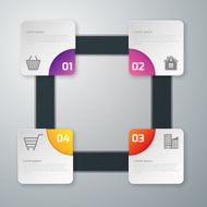 Vector illustration infographics four options N16