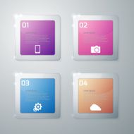 Vector illustration infographics four options N17