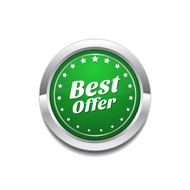Best Offer Green Vector Icon Button N2