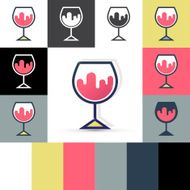 vector logo design - wine