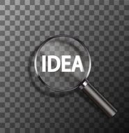 vector word in magnifying glass N8