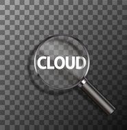 vector word in magnifying glass N29