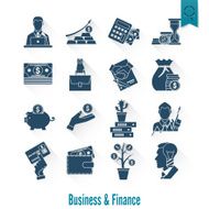 business and finance icon set N85