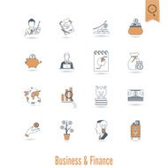 business and finance icon set N88