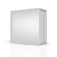 White gray package box