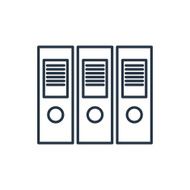 outline icon of document folder