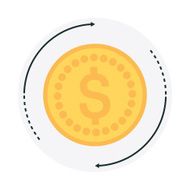 Money management theme flat style colorful vector icon for in N2