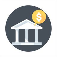 Banking theme flat style colorful vector icon for info graphi