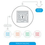 Labyrinth icon Problem challenge sign N6