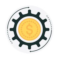 Money management theme flat style colorful vector icon for in N4