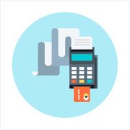 Billing invoice credit card payment theme flat style colorfu