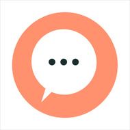 Messaging flat style colorful vector icon for info graphics w