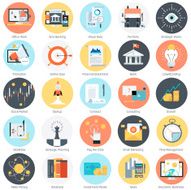 Business and finance theme flat style colorful vector icon se
