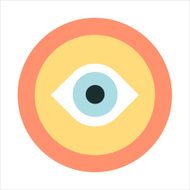 Vision flat style colorful vector icon for info graphics web
