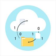 Cloud computing theme flat style colorful vector icon for inf