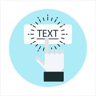 Anchor text flat style colorful vector icon for info graphics