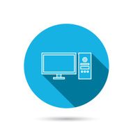 Computer PC icon Widescreen display sign N3