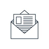 Open mail outline icon