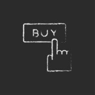 Buy button icon drawn in chalk N2