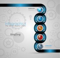 Infographic template for modern data visualization and ranking N43