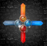 Infographics modern template to classify data and informations N13