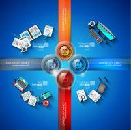 Infographic template for modern data visualization and ranking N52