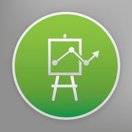 Profit icon design on green button vector