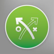 Strategy icon design on green button vector