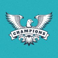 Eagle logo emblem template mascot