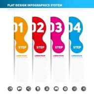 Abstract infographics design element template N2