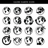 Globe earth icon set Credit NASA